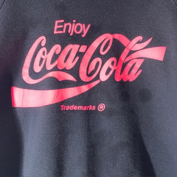 Vintage 90s Sweat Shirt Enjoy Coca-Cola Neon Logo Crewneck Pullover‎ - Picture 2 of 9